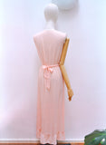 1940s Rayon embroidered nightgown - Small