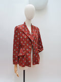 1970s Floral corduroy jacket - Small