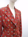1970s Floral corduroy jacket - Small
