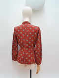 1970s Floral corduroy jacket - Small