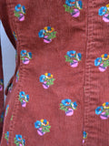 1970s Floral corduroy jacket - Small