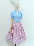 1950s Novelty ballerina print skirt - Extra small