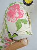 1960s Butterfly peony print silk cheongsam - Extra small