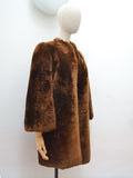 1940s Sheared sheepskin coat - Medium