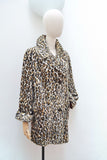 1960s Leopard print velveteen coat - Medium Large