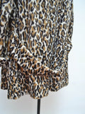 1960s Leopard print velveteen coat - Medium Large