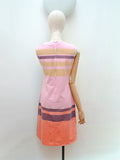 1960s Colour block cotton dress - Extra small