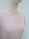 1940s 50s Embroidered crepe blouse - Extra small
