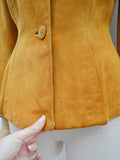 1940s Suede tailored jacket - Extra small