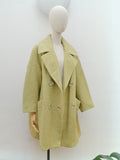 1960s Stripe wool winter coat - Extra Large