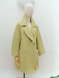 1960s Stripe wool winter coat - Extra Large