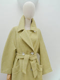 1960s Stripe wool winter coat - Extra Large