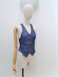 1970s Deadstock denim waistcoat - Extra small