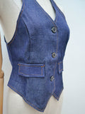 1970s Deadstock denim waistcoat - Extra small