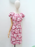 1950s 60s Printed cotton day dress - Large