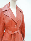 1970s Belted leather jacket - Small