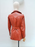 1970s Belted leather jacket - Small