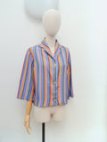 1960s Stripe loose blouse/jacket - Medium Large