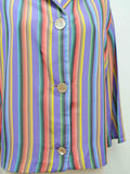 1960s Stripe loose blouse/jacket - Medium Large