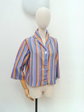 1960s Stripe loose blouse/jacket - Medium Large