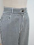 1980s Striped cotton pants - Small