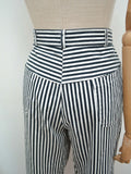 1980s Striped cotton pants - Small