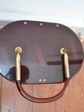 1950s Dorset Rex lucite & brass box handbag