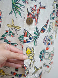 Printed mexican shirt with coin buttons