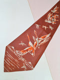 1940s Flying geese satin tie