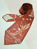 1940s Flying geese satin tie