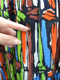 1950s Printed cotton skirt - Small Medium