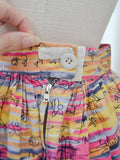 1950s Printed cotton skirt with pockets - Extra small