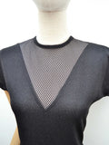 1970s Fishnet black jumpsuit - Small Medium