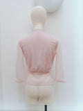 1940s 50s Sheer pin tuck blouse - Small