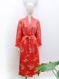 1940s 50s Silk satin robe - Medium Large