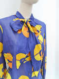 1970s St Michael cotton pussybow blouse - Large