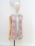 1970s Crochet longline waistcoat - Small Medium Large