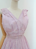 1950s Glitter print nylon party dress - Extra X small