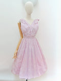 1950s Glitter print nylon party dress - Extra X small