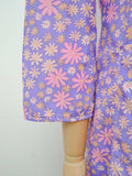 1960s Daisy print shirt dress - Small