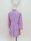 1960s Daisy print shirt dress - Small