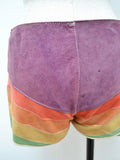 1970s Rainbow suede hotpants - XS