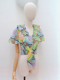 1970s does 30s tie blouse - Extra small Small