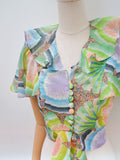 1970s does 30s tie blouse - Extra small Small