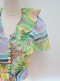 1970s does 30s tie blouse - Extra small Small