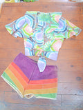 1970s Rainbow suede hotpants - XS