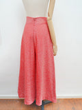 1970s Red lurex palazzo pants - Small