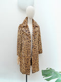 1970s Velveteen leopard print coat - Medium