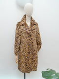 1970s Velveteen leopard print coat - Medium