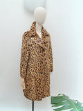 1970s Velveteen leopard print coat - Medium